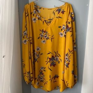 Yellow Floral Women’s Blouse